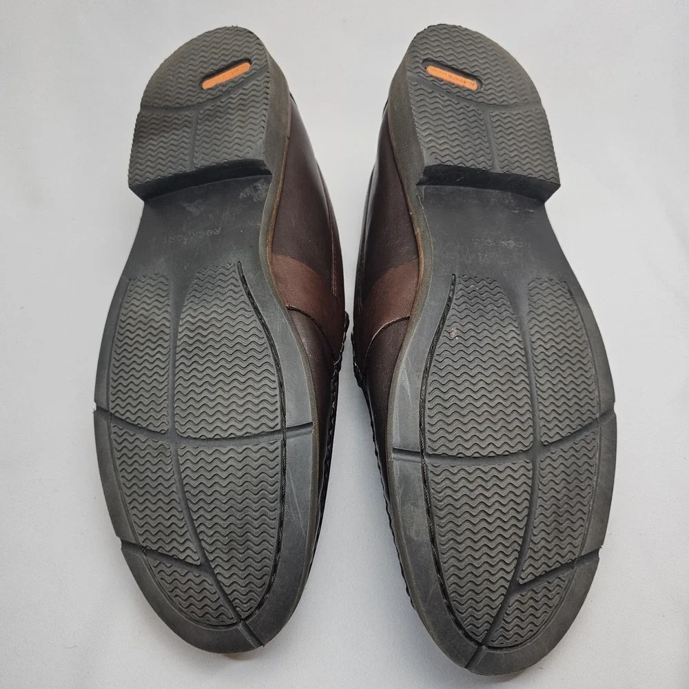 Rockport Leather Penny Loafers Brown Men's Size 12 Dress Comfort Shoes Adiprene